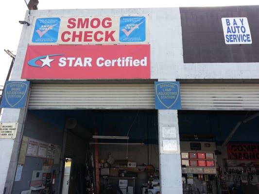 This is Bay Auto. We do Smog, Brake and Lamp inspection for DMX.