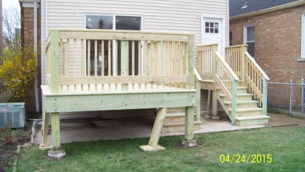 Decks finished and waiting for cement to set.