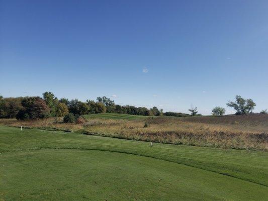 #9 tee box looking at the beautiful scenery of the course.