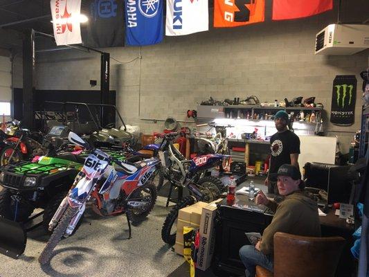 Performance shop, or just repairs on dirt bikes mostly...but quads and street bikes are welcome.