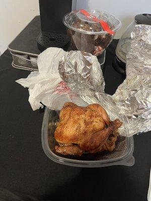 Chicken that was supposed to be bbq chicken to start with came in a plastic bowl with foil on it!!  That is ghetto as hell and unacceptable