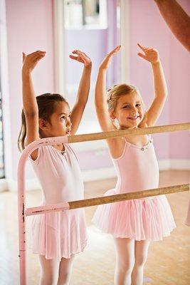 In our Primary Ballet Prep Division, 6-8 yo, students gain the foundational skills to move on to a serious study of dance should they choose