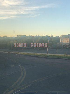 Tiger Pride on Perimeter Fence