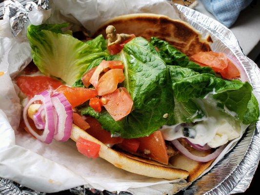 Chicken Souvlaki on Pita