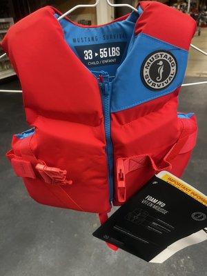 Mustang children's life jackets in stock!