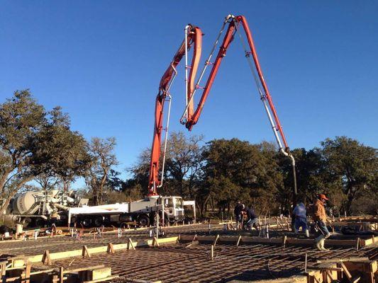 Custom home foundation in River Chase, New Braunfels