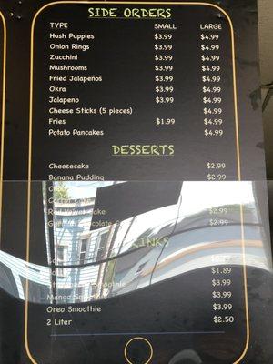 Side Order Menu