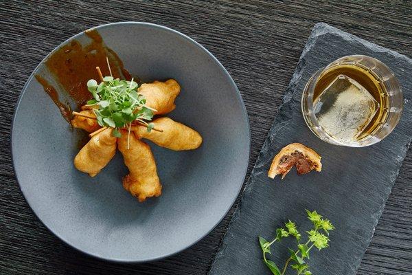 Shrimp Corndog served at Sir Malcolm in The DAYTONA Hotel.