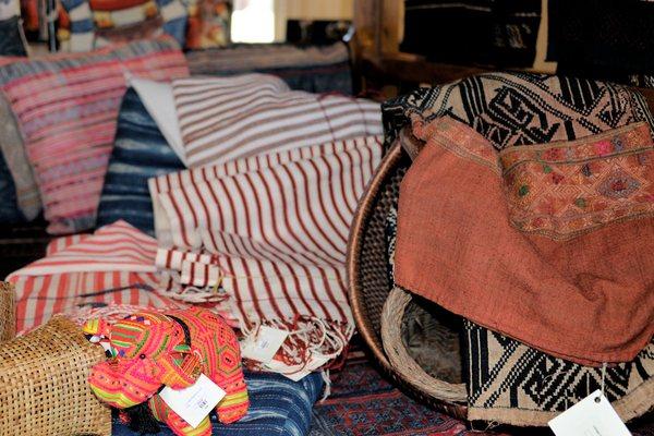 Hand woven blankets and throws from Thailand, Cambodia and other Asian Countries.