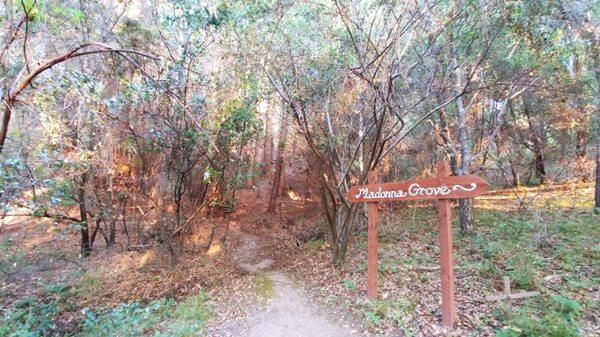 Entrance to the Madonna Grove