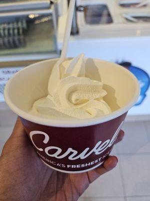 Vanilla Soft Serve in a cup.