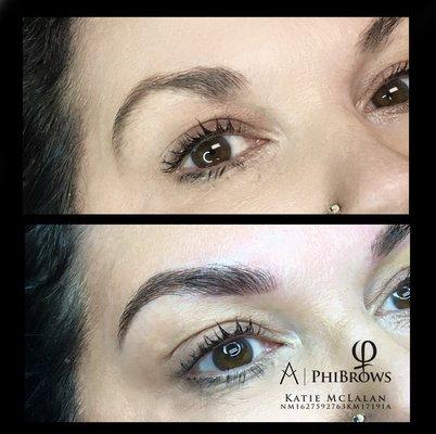 Before and After classic Microblading