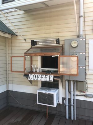 It's an outdoors coffee shop