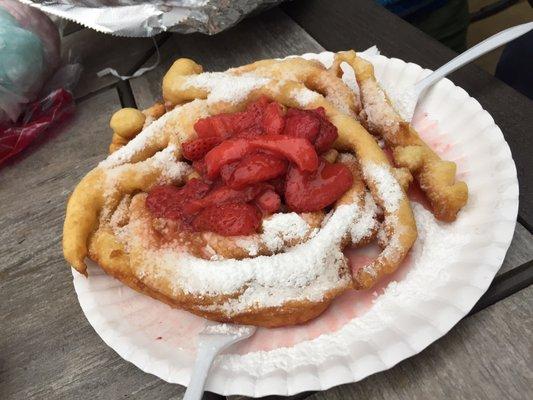 Strawberry Funnel Cake