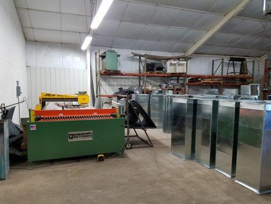 Sheet metal fabrication shop.