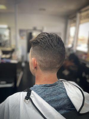 Slick back with taper