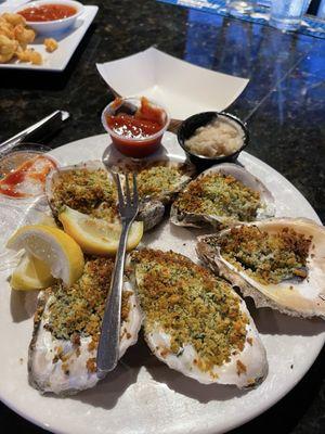 Baked oysters