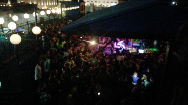 Quite packed on the rooftop