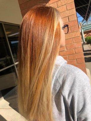 Red Strawberry Blond Ombré  by Summer Bower