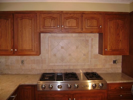 Custom backsplash w/epoxy grout