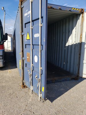 storage containers for sale or rental on property