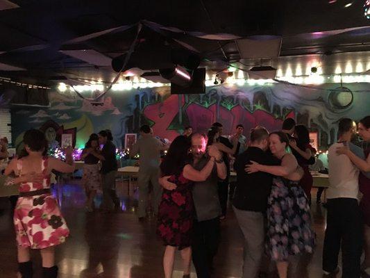 Milonga Fuerte happens once a month.  Get your Tango on!