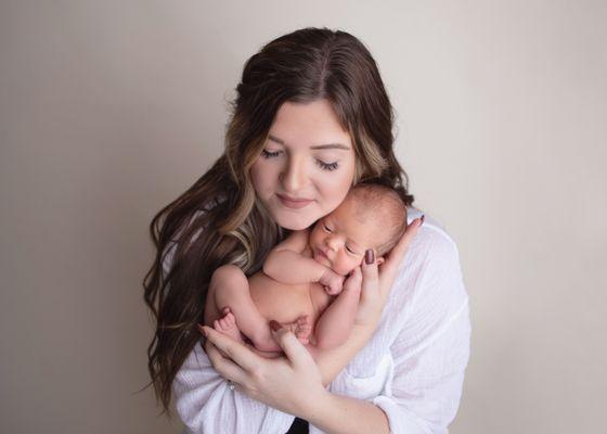 newborn with mom