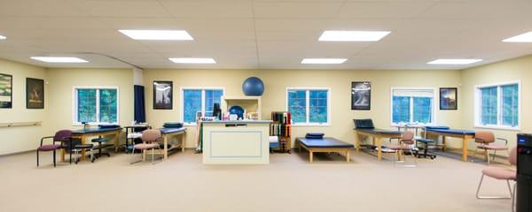 Open treatment space at the Manahawkin location of Atlantic Physical Therapy Center