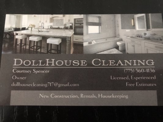 DollHouse Cleaning business card 2017