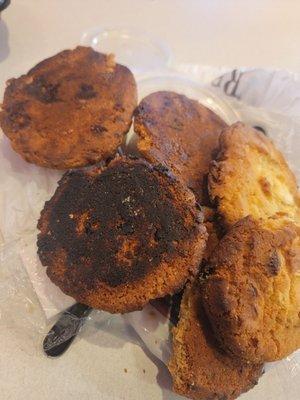 The worst customer service ever!! Who would sale someone cookies that are this burnt?!! These cookies are shockingly awful!