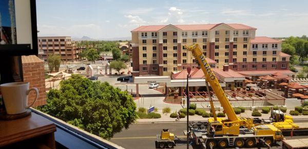 Temporary construction outside on 7/23/19. We keep it nice around here.