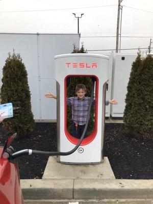 Child charging station, courtesy of Tesla