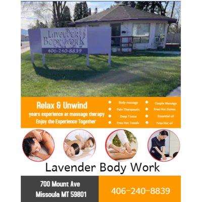 Lavender Body Work
700 Mount Ave, Missoula, MT 59801