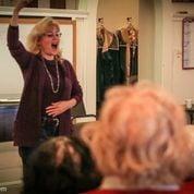 Victoria Adams conducting a Vocal Workshop for chior groups.