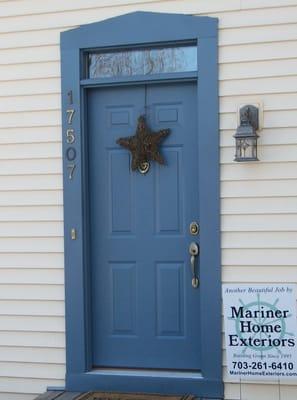 Exterior Steel Door and Transom Light  (Above)