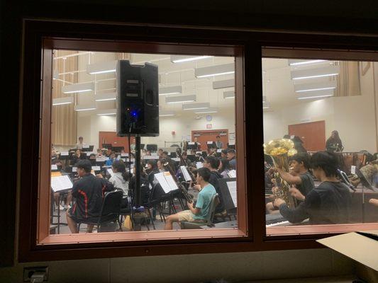 Select High School Band practicing in band room 2/19/20