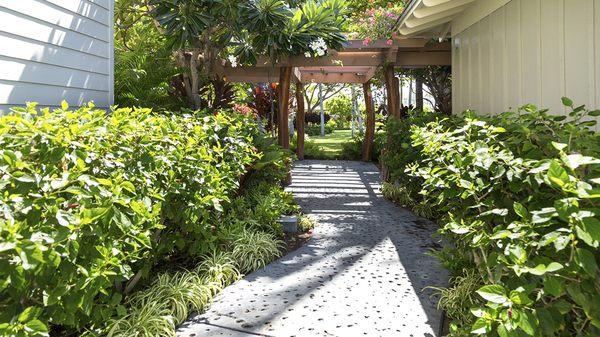 Tropical entrance to our villa J4.