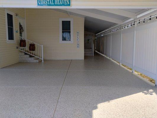 Carport epoxy after pictures