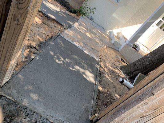 Concrete walk way I finished