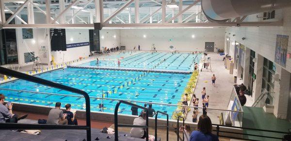 Pool view from bleachers