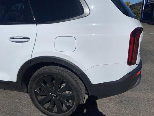 Before Kia Telluride dent left QP