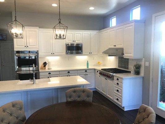 Full kitchen and first floor remodel.