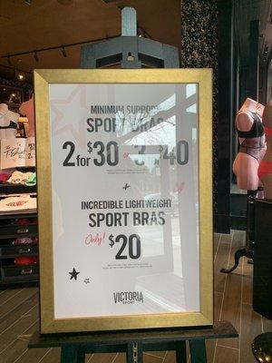 Sports bra promotion