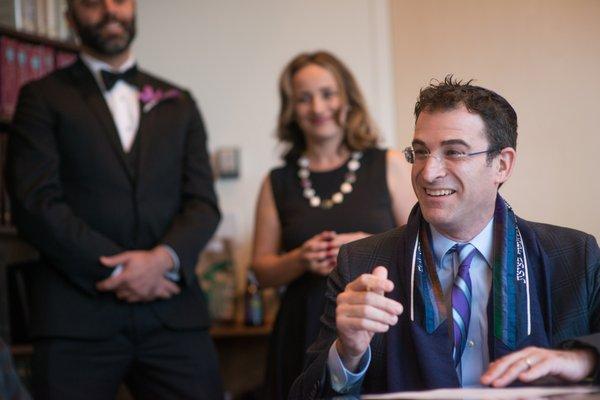 Rabbi Zach Shapiro, always bringing joy to Temple Akiba. @richprughphotography