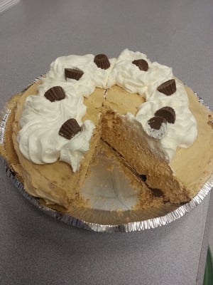 Homemade peanut butter pie