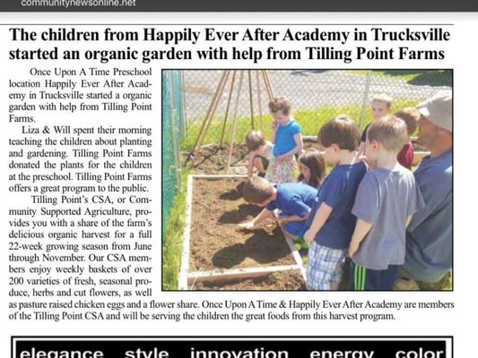 Tilling Point Farms and Once Upon A Time's garden is top news!