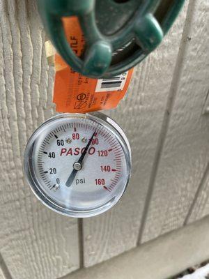 Water pressure that exceeds 80 psi should be reduced with a pressure reducing valve.