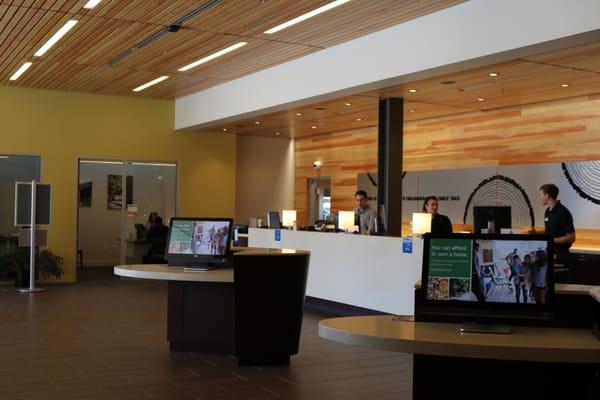 Inside NWCU's downtown Eugene branch on 8th.