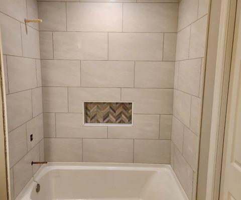 Wall tile installation