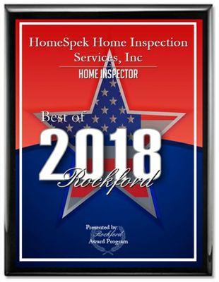 ROCKFORD HOME INSPECTOR OF THE YEAR!!!!